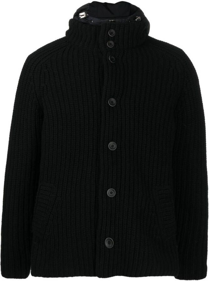 Herno Button-up jack Zwart