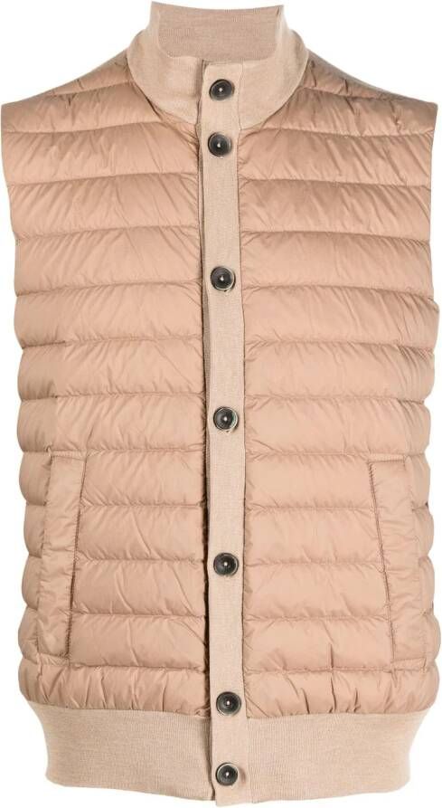 Herno Ribgebreide top Beige