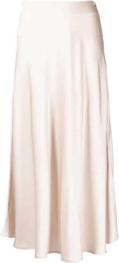 Herno Satijnen midi-rok Beige