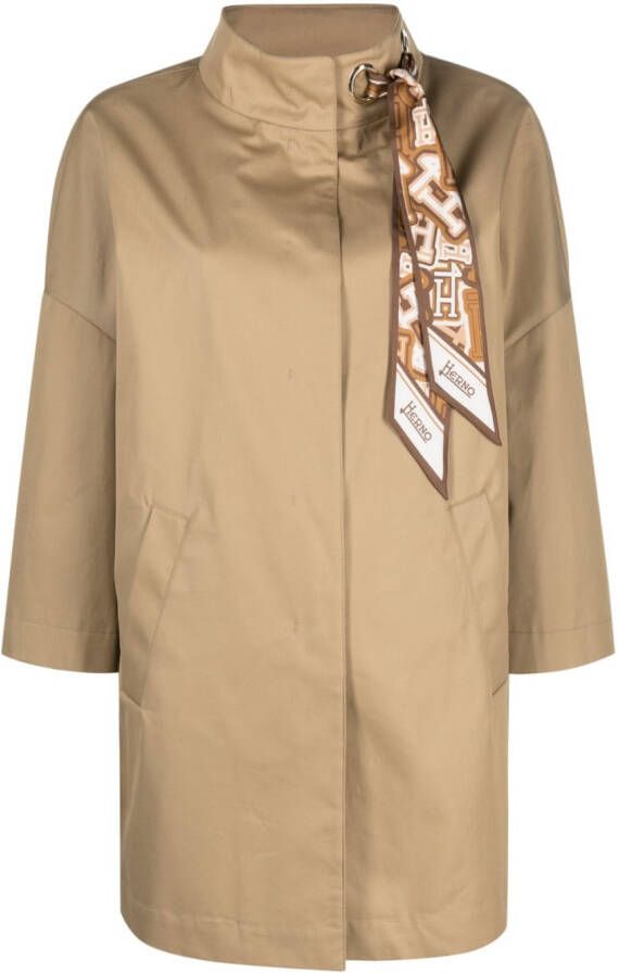 Herno Parka met sjaal Bruin
