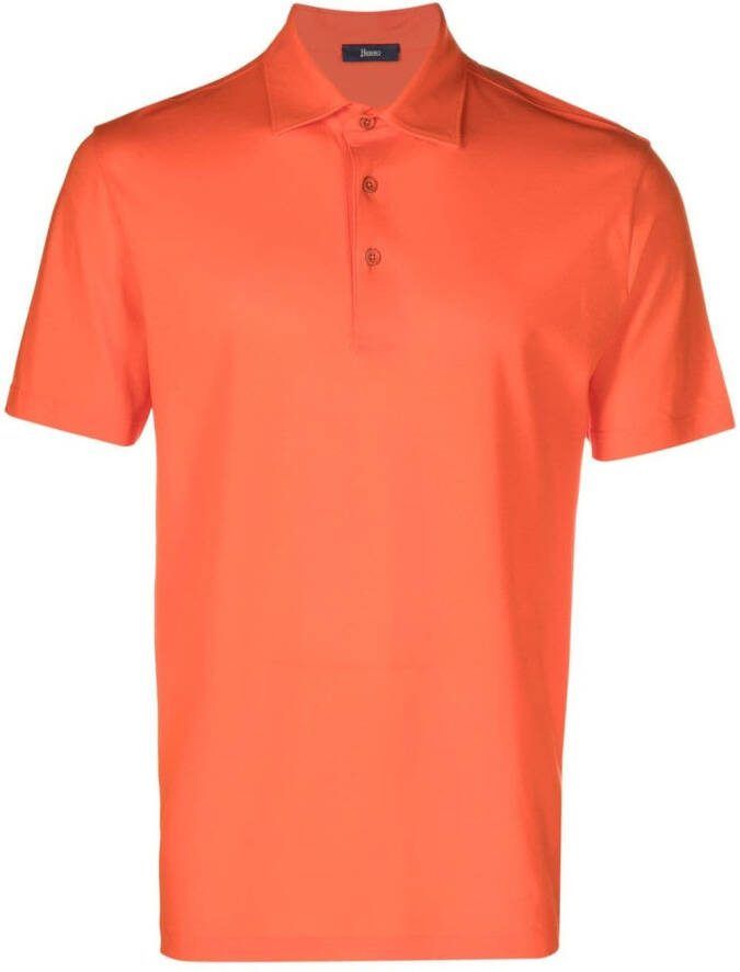 Herno Poloshirt met knopen Oranje