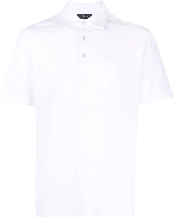 Herno Poloshirt met knopen Wit
