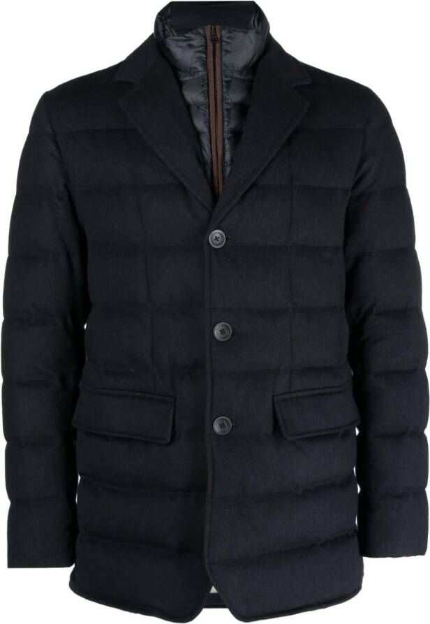 Herno Jack met gespreide kraag Blauw