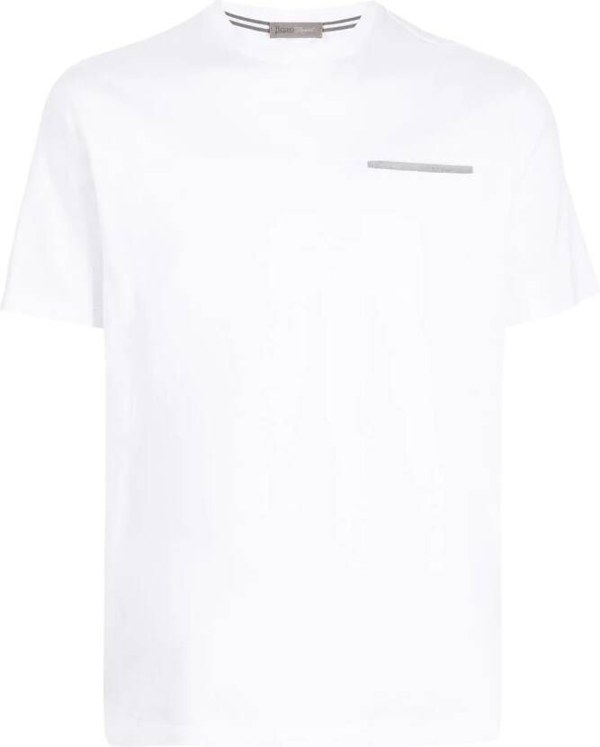 Herno T-shirt met contrasterende afwerking Wit