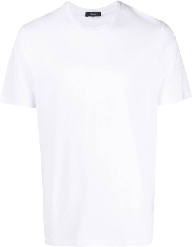Herno T-shirt met logoplakkaat Wit