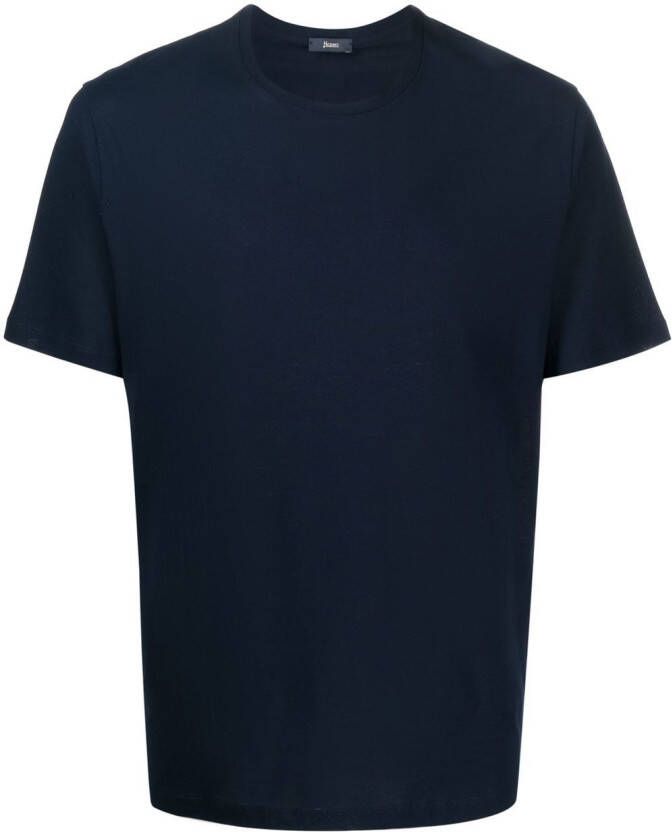 Herno T-shirt met ronde hals Blauw