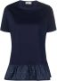 Herno T-shirt met ruche afwerking Blauw - Thumbnail 1