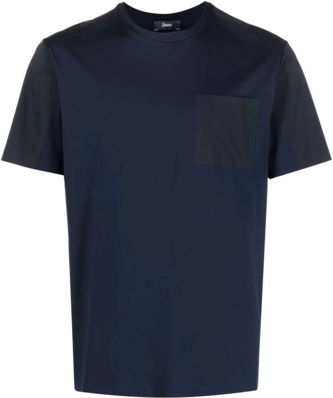 Herno T-shirt met zak Blauw