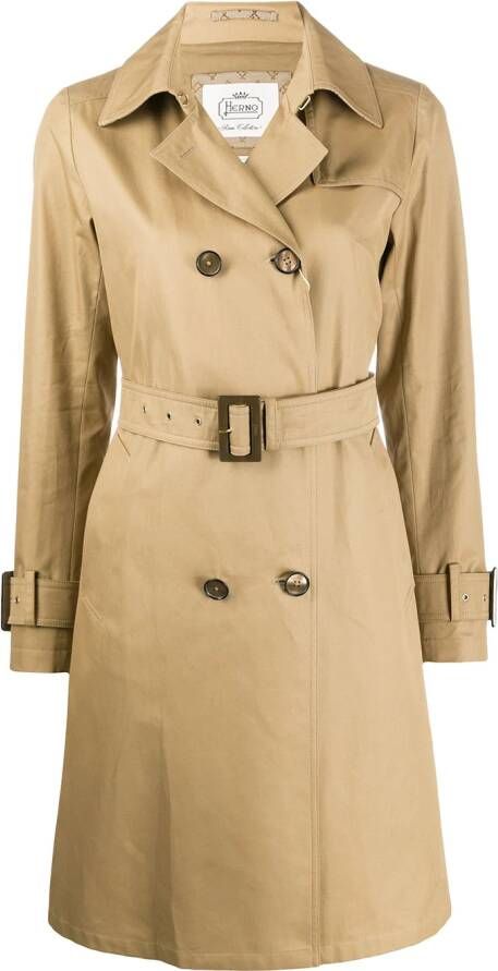 Herno Trenchcoat met ceintuur Beige