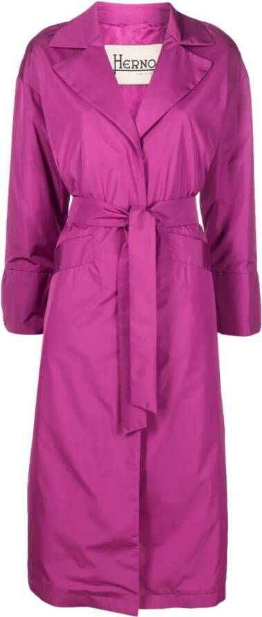 Herno Trenchcoat met ceintuur Roze