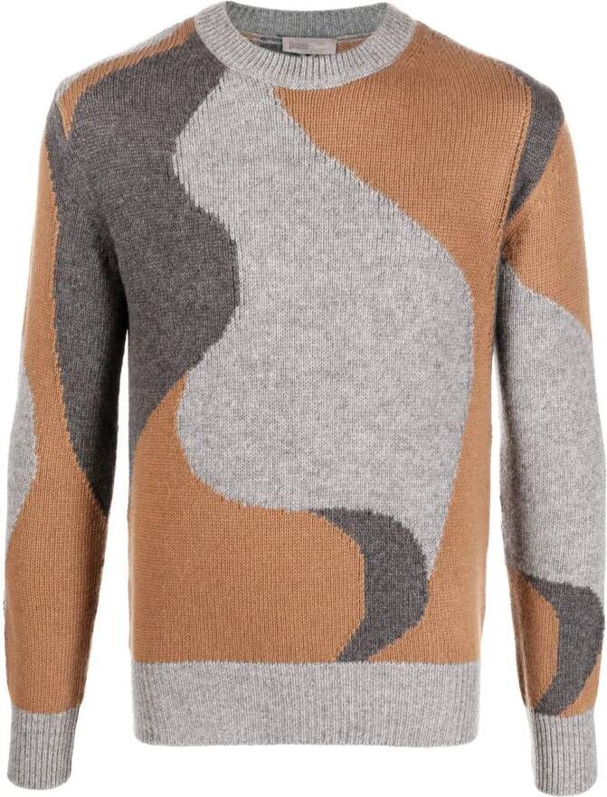 Herno Trui met abstract patroon Grijs