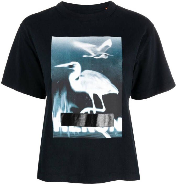 Heron Preston Zwart Logo T-Shirt Black Dames