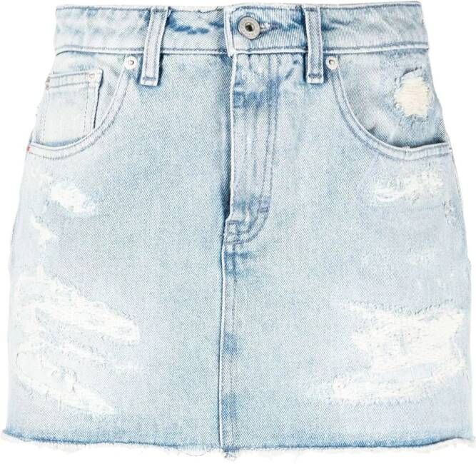 Heron Preston Denim rok Blauw