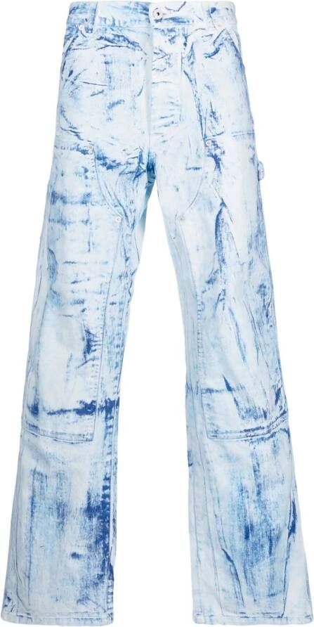 Heron Preston Gerafelde jeans Blauw