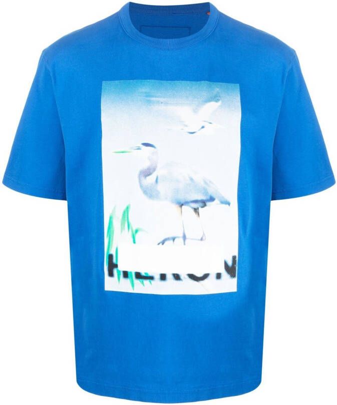 Heron Preston T-shirt met grafische print Blauw