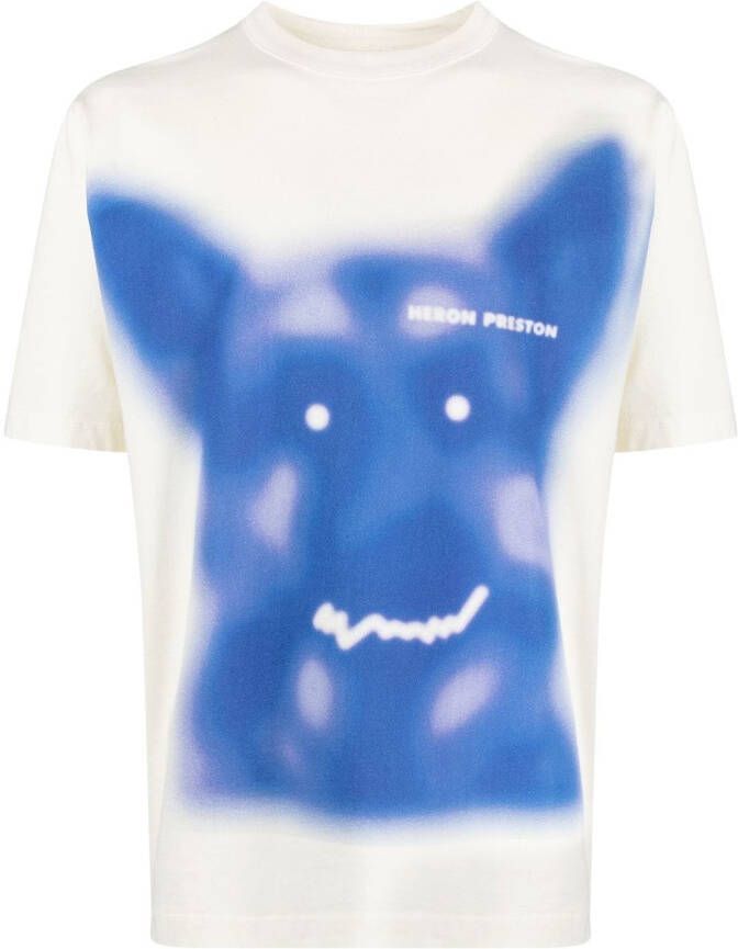 Heron Preston T-shirt met print Beige