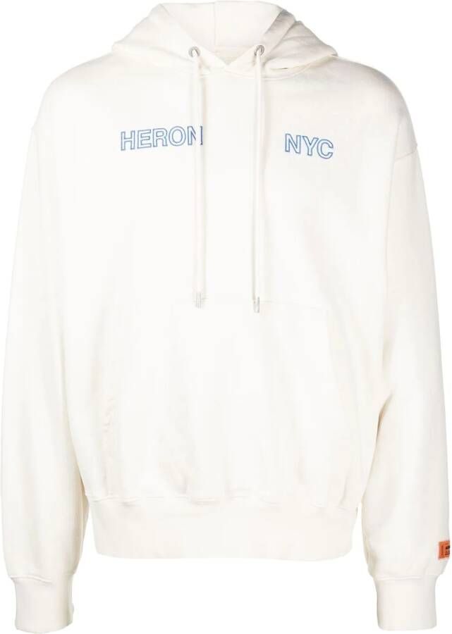 Heron Preston Hoodie met geborduurd logo Wit