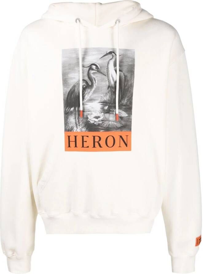 Heron Preston Hoodie met print Wit