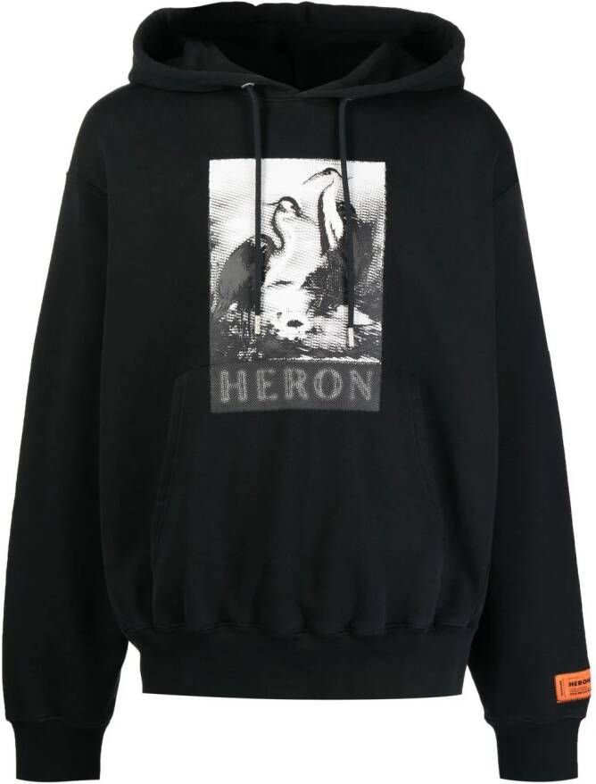 Heron Preston Hoodie met print Zwart