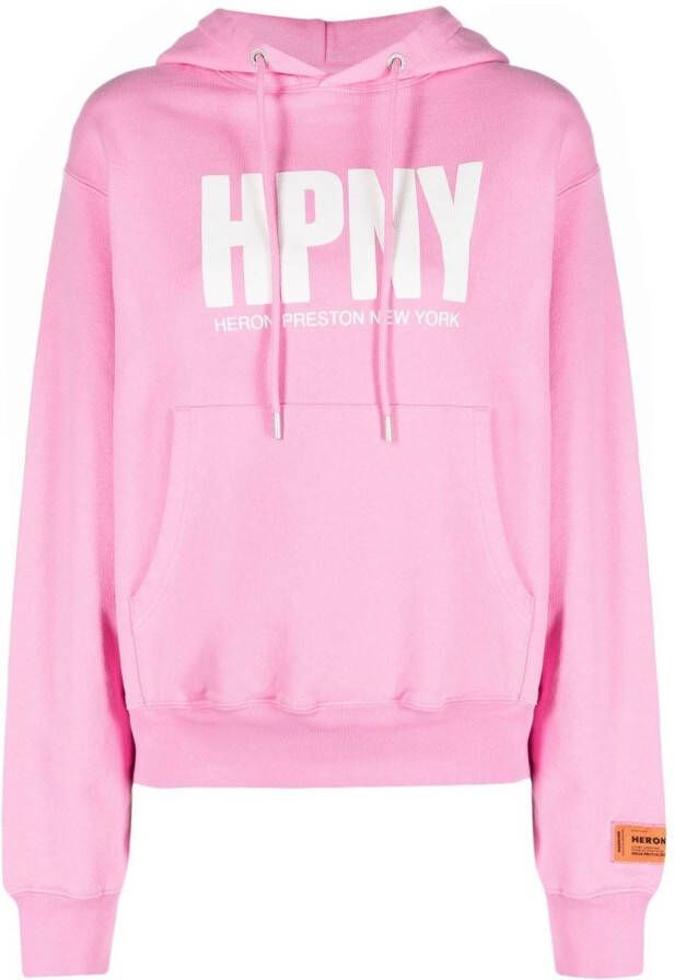 Heron Preston Katoenen hoodie Roze