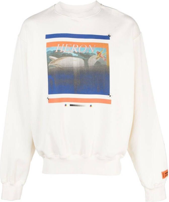Heron Preston Sweater met print Wit