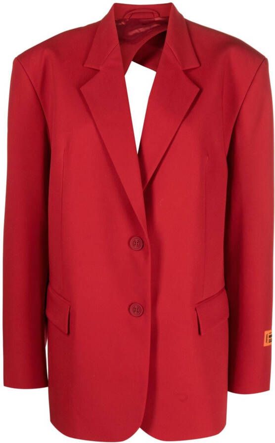 Heron Preston Blazer met enkele rij knopen Rood