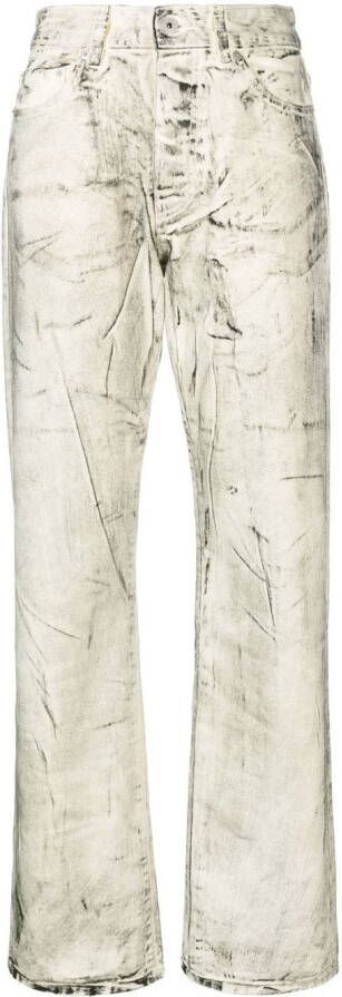 Heron Preston Jeans met verwassen-effect Wit