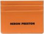 Heron Preston Stijlvolle Leren Kaarthouder Portemonnee Oranje Unisex - Thumbnail 2