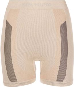 Heron Preston Ribgebreide shorts Beige