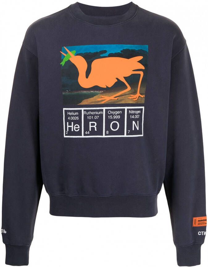 Heron Preston Sweater met logoprint Paars