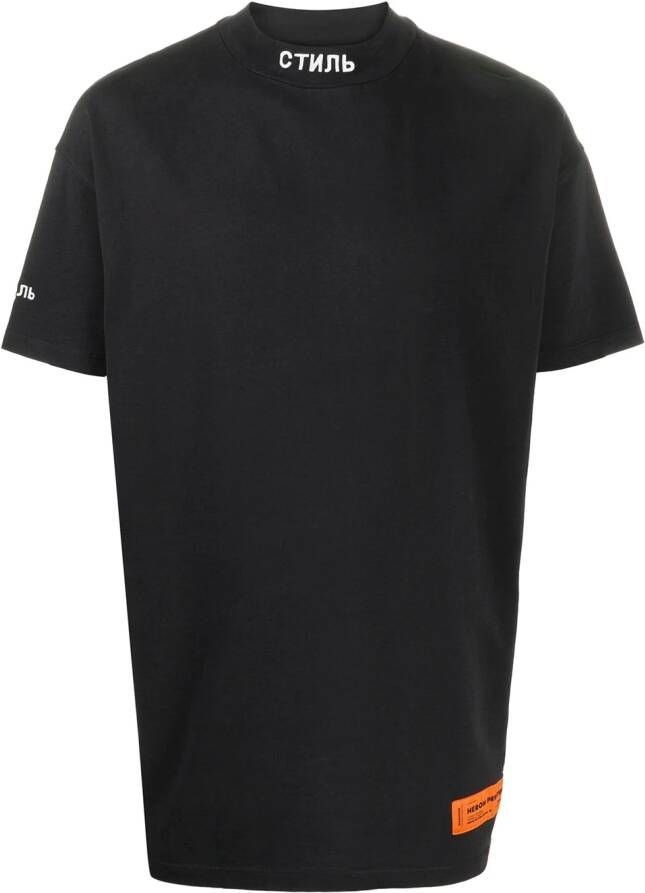 Heron Preston T-shirt met col Zwart