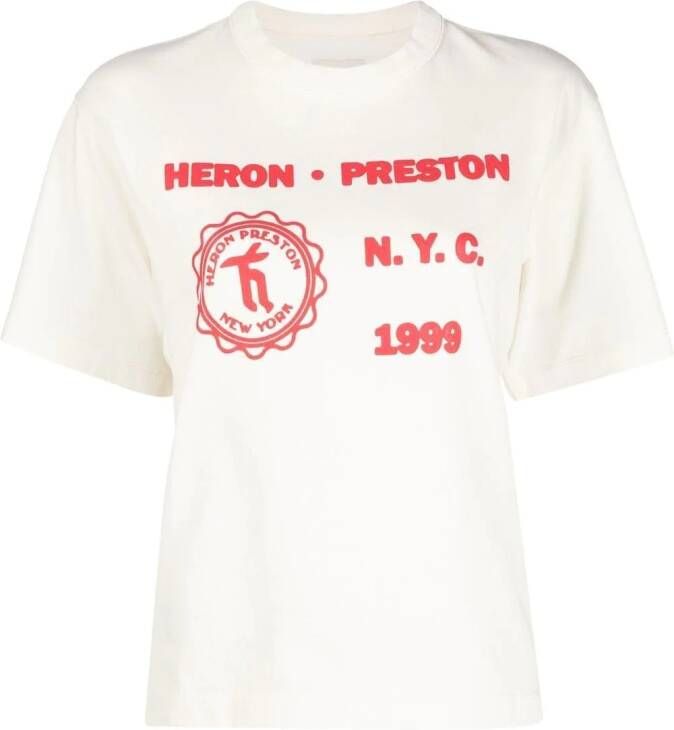 Heron Preston T-shirt met grafische print Wit