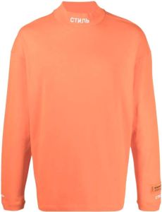 Heron Preston T-shirt met hoge hals Oranje