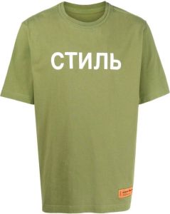 Heron Preston T-shirt met logo Groen
