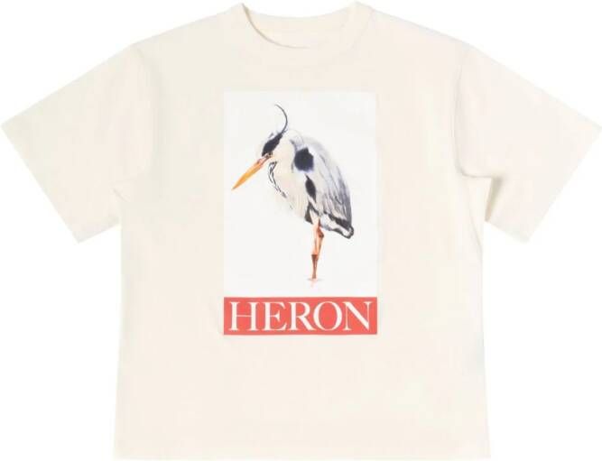 Heron Preston T-shirt met logoprint Beige