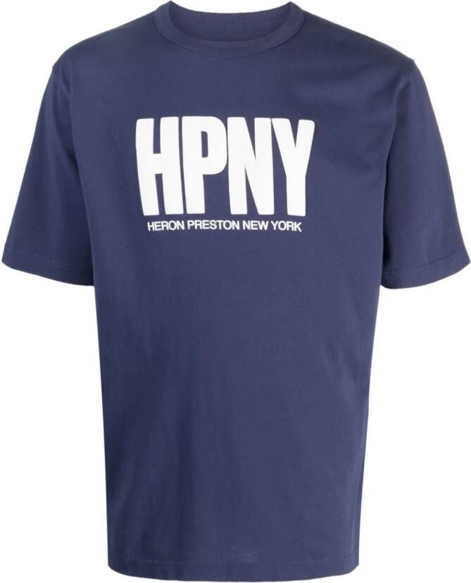 Heron Preston T-shirt met logoprint Blauw