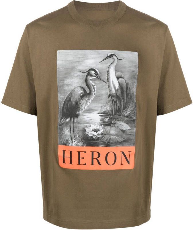 Heron Preston T-shirt met print Groen