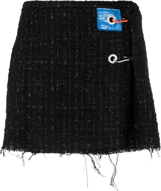 Heron Preston Tweed mini-rok Zwart