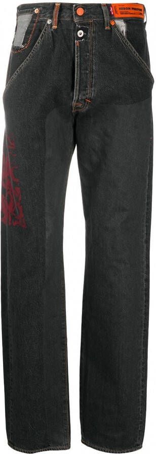 Heron Preston x Levi's 501 straight jeans Zwart