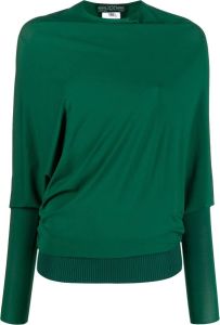 Herve L. Leroux Gedrapeerde blouse Groen