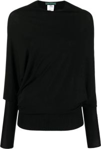 Herve L. Leroux Gedrapeerde blouse Zwart