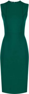 Herve L. Leroux Midi-jurk met ronde hals Groen