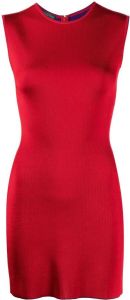 Herve L. Leroux Mouwloze mini-jurk Rood
