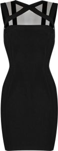 Herve L. Leroux Mouwloze mini-jurk Zwart
