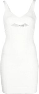 Hervé Léger Mini-jurk met textuur Wit