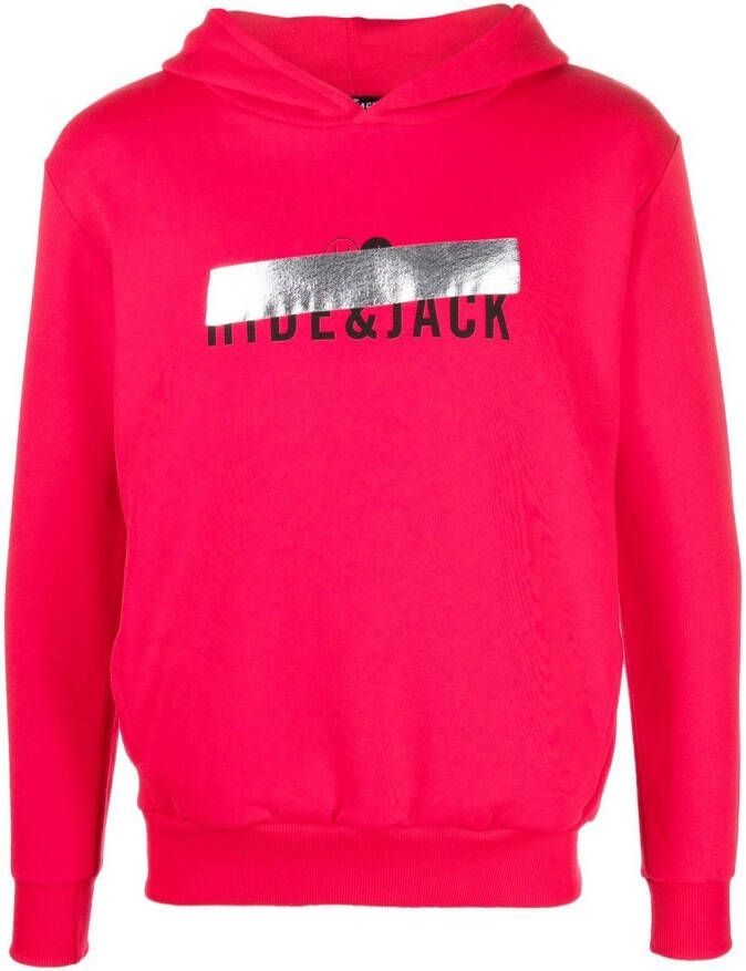 Hide&Jack Hoodie met logo Rood