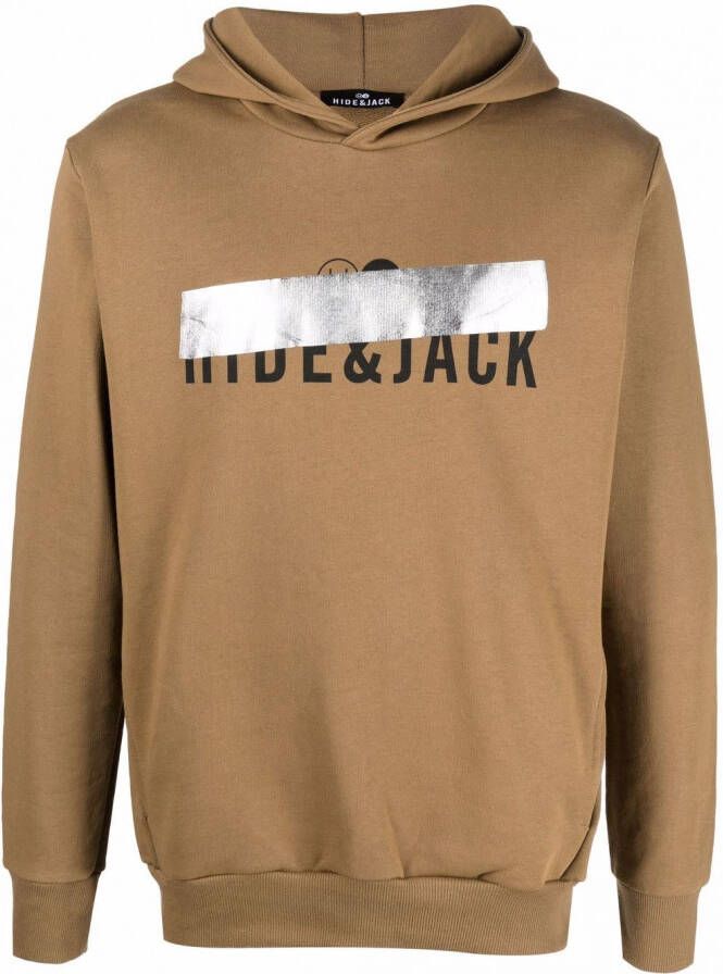 Hide&Jack Hoodie met logoprint Bruin