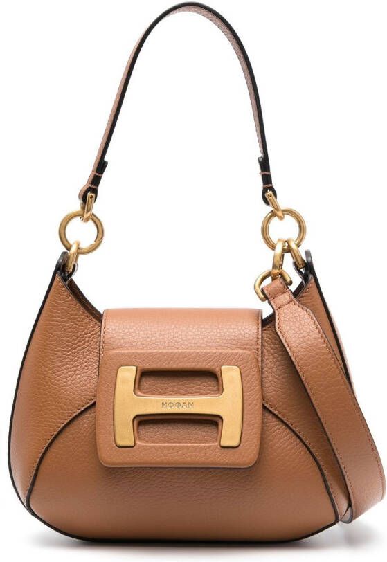 Hogan Tas met logoplakkaat Bruin