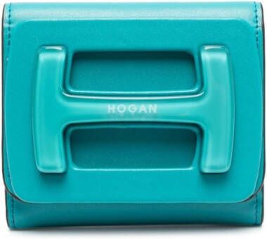 Hogan Portemonnee met logoplakkaat Blauw