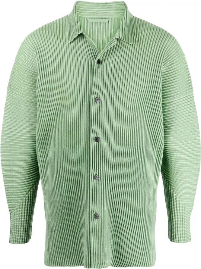 Homme Plissé Issey Miyake Button-up overhemd Groen